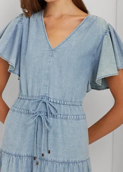 Maxi Robe Gitane En Chambray -Pas Cher T-Shirts Hauts Magasin s7 1502859 alternate4